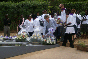 Visit of genocide memorial site