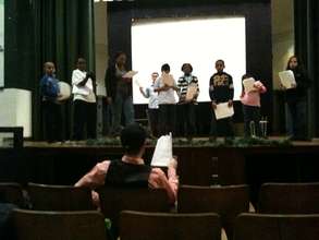 Rehearsing for "Agent Phoenix."