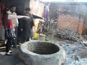 Ground clearance underway to construct toilets