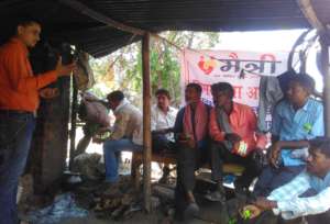 Awareness meeting with Rickshaw Pullers
