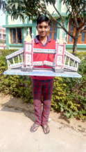 Ganesh with his school project
