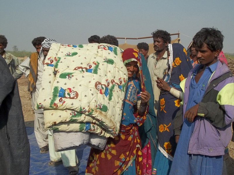 Quilts for 500 women & children in Pakistan