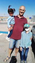 A volunteer and routine child-patient passengers