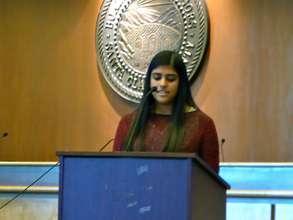 Lina speaking at Palestinian Day