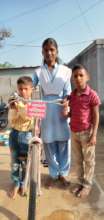 Shivanjali with her bike