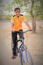 Anushka with her bike