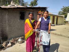 Megha with her mother