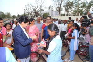 Bicycle donated on the occasion of Womens day