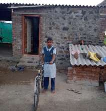 Tanuja with her bike