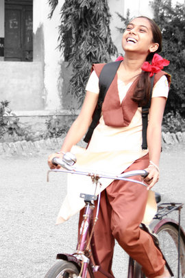 school girl cycle