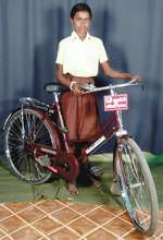Rupali with her bike