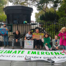 Our director strikes for the Climate Emergency!