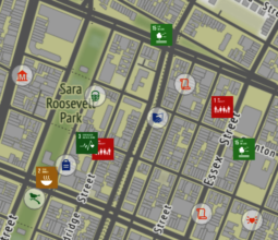 Icons of all kinds, including the SDGs, are mapped