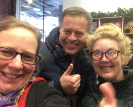 Wendy (left) w/ Copenhagen Mapmakers, Anja & Niels