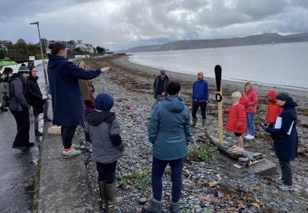 In Scotland, scoping out a popular bathing spot