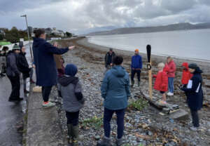 In Scotland, scoping out a popular bathing spot