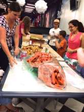 Fresh and healthy carrots go to the food pantry.