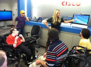 SPARC participants learning about technology