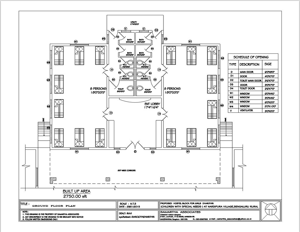 Hostel facility for Handicapped girls