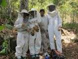 Visitors with the Bee Boys - We need more suits!