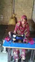 Afsana stitching clothes