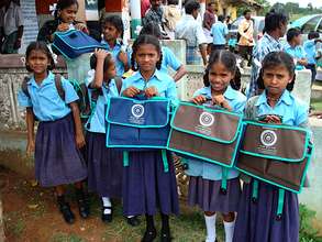 Children with School kits