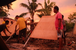 Constuction of Houses on Kinatarkan Island