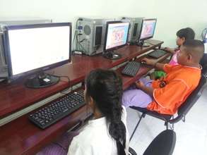 Students Using the Computers