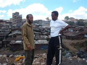 Mohamed and Calvin in Mathare slums.