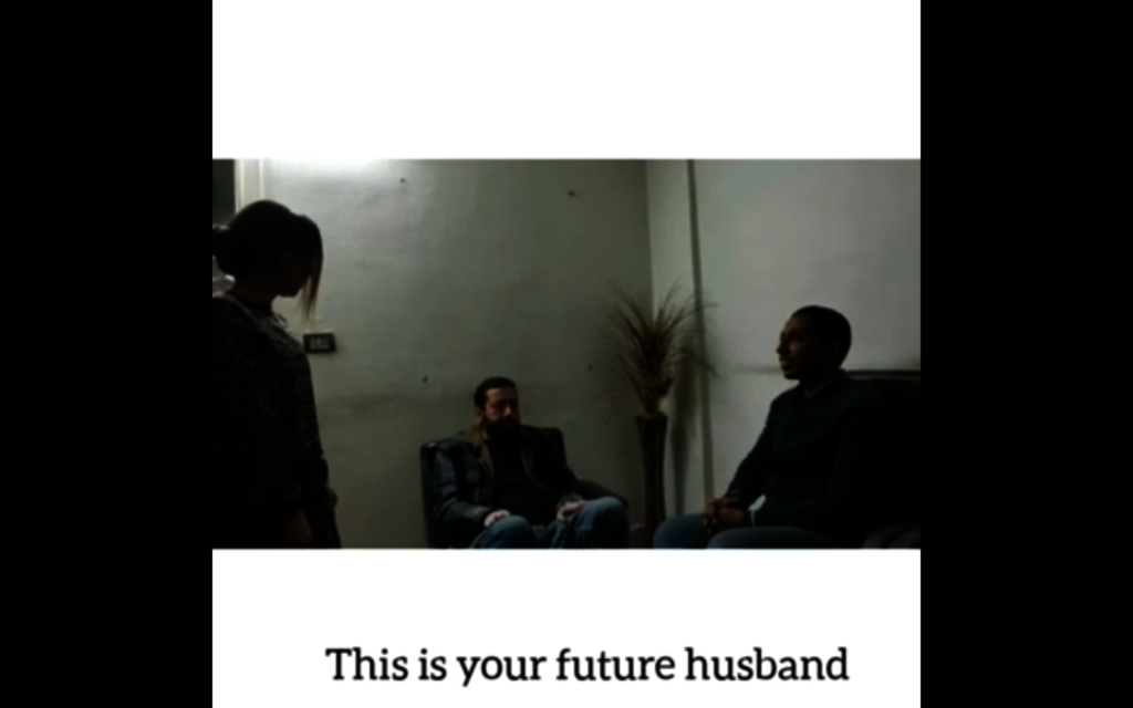 A still from a short film about gender equality
