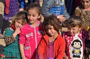 Yezidi children, refugee camp in Duhok