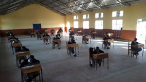 Students prepare to begin their exam