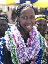 Linah at her WISER graduation ceremony this year