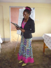 Participant presenting her business proposal