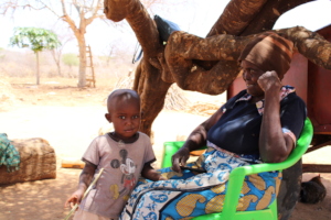 Hungry child and guardian