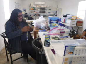 Prepping care packages for elders