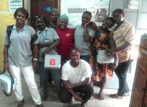 Welbodi Partnership facilitators with MoHS staff