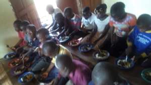 Children at first meal