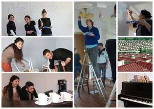 Volunteers help renovate the cafe