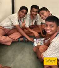 Sagar (name changed) playing with his classmates