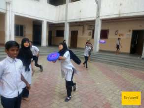 Happy & Free playing Frisbee!