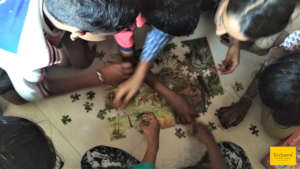 The dinosaur puzzle finally bringing them together