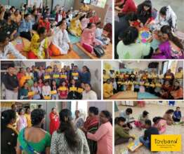 Teachers engaged in games during training sessions