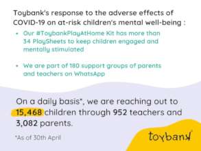 Toybank's #PlayAtHome kit's outreach