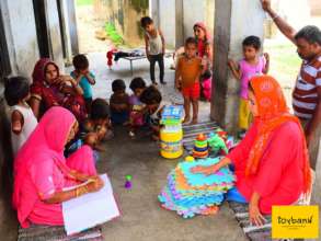 Our new play centre at a creche in Tilonia.