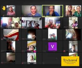Teachers engaged at our virtual workshop