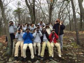 5th gr., during bird watching, Sprout Creek Farm