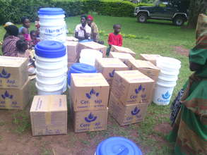 Water distillers for distribution at the site