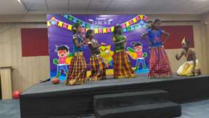 Girls giving dance performances