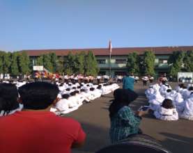 The school's flag ceremony